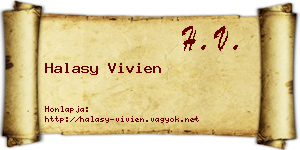 Halasy Vivien névjegykártya